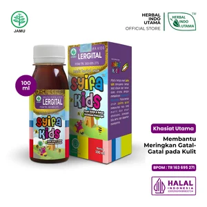 Madu Herbal SYIFA KIDS LERGITAL Membantu Meringkan Gatal Pada Kulit Herbal Indo Utama - 100 ml 