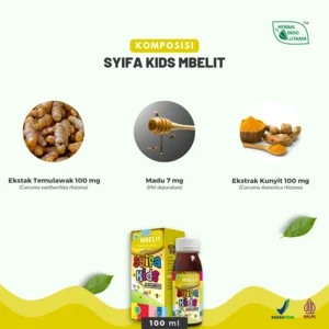 Madu Herbal SYIFA KIDS MBELIT Mengatasi Sembelit Melancarkan Buang Air Besar Herbal Indo Utama - 100 ml