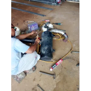 Jasa las besi Knalpot Alat Berat