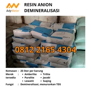 Resin Anion Lewatit Dan Merek Lain Untuk Demin Di Bekasi