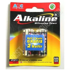 Baterai Kecil Baterai Alkaline AAA isi 5