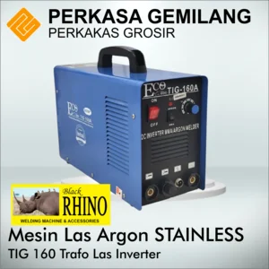 RHINO TIG160 Mesin Las Argon STAINLESS Rhino TIG 160 Trafo Mesin Las Inverter