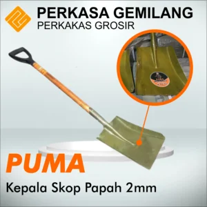 PUMA Kepala Skop Besi Papah 2mm Sekop Rata Tanpa gagang Kepala Sekop Pasir