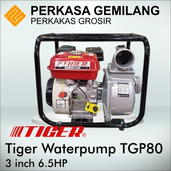 TIGER TGP80 Mesin Pompa Air Irigasi Waterpump ALKON 3 inch 6.5 HP TGP 80