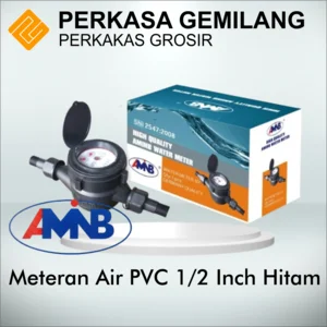 AMINB Iron Water Meter 1/2" Water Meter PVC Plastic SNI PAM PDAM IMD Black AMINB Water Meter