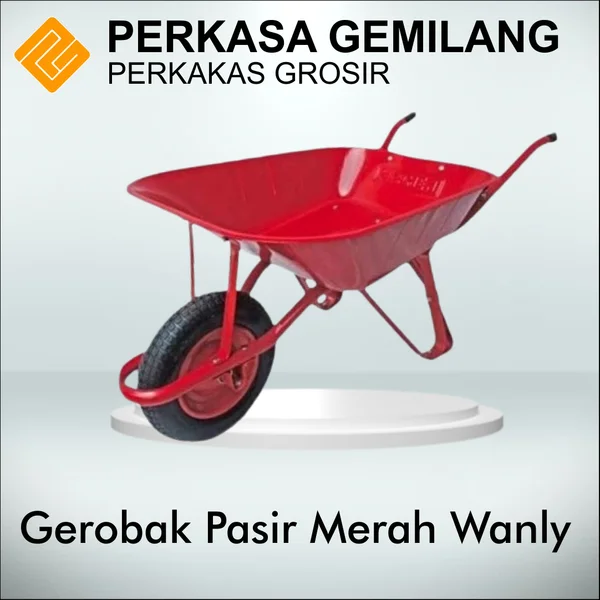 WANLY Gerobak Troli Pasir Merah Gerobak sorong