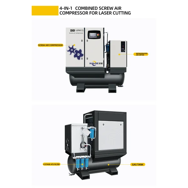 Hande 4-In-1 Kompresor Udara Laser Cutting HDG-VPM15 15KW-20HP IP23