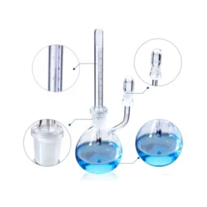 Pycnometer Specific Gravity Bottle SG Bottle with Thermometer Side Capillary Tube and Ground Cap – Alat Mengukur Massa Jenis Laboratorium -Alat Laboratorium Umum