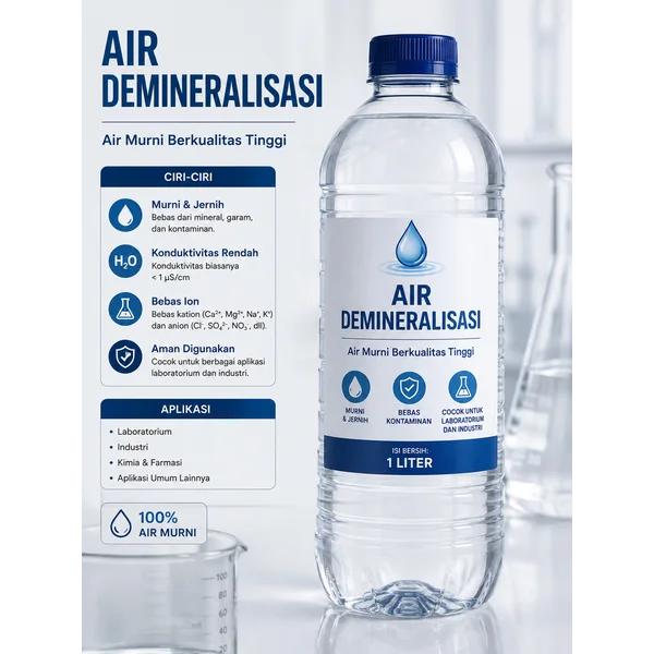 Air Demineralisasi Air Demin Air Murni untuk Laboratorium & Industri - Demineralizer Water