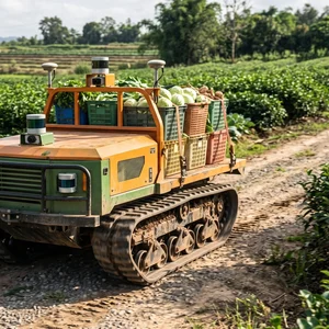 Traktor Transporter Panen Otonom  AMR / AGV Bertenaga Listrik
