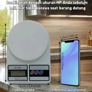 TIMBANGAN DAPUR DIGITAL 10kg/1g TANPA TUTUP SF400