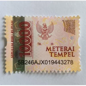 Materai Rp. 10.000 Original dan Asli