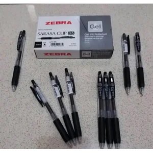 Zebra Sarasa Clip JAPAN 0.5 Gel Ink Rollerball/Pulpen Gel Hitam