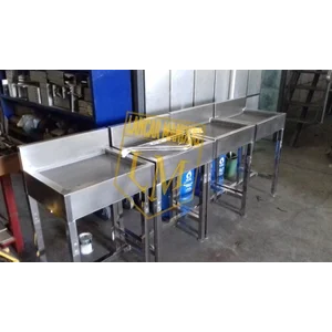 Zink Table / Sink Table/ Wastafel / Bak Sink SUS 304 Hairline / Untuk Cafe / SPPG MBG/ Resto