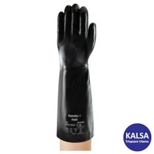 Glove Ansell AlphaTec 09-928Oil Acid Caustic and Solvent Incorporating Protection Up to the Elbow Hand Protection
