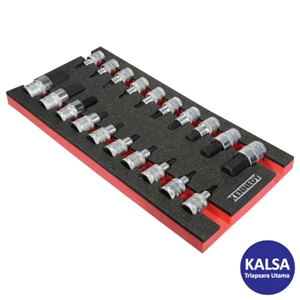 Kennedy KEN-595-0215K 20-Pieces Engineer Screwdriver Bit Socket Set in 1/3 Foam Inlay for Tool Cabinet