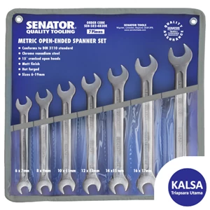 Senator SEN-582-4830K 7-Pieces Metric Open Ended Spanner Set