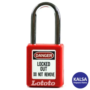 Gembok Safety Padlock Lototo L410KARED Shackle Length 38 mm Keyed Alike Charting System