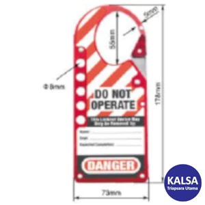 Safety Hasp Lototo L427 Overall Size 73 mm x 178 mm Aluminium Lockout