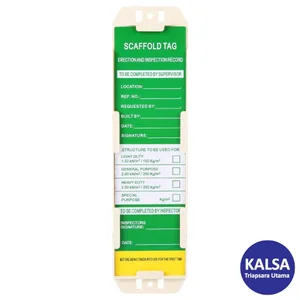 Lotofirst 4S02 Size W 56 x H 213 mm Scaffold Holder Tag