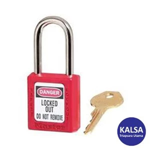 Gembok Master Lock 410MKRED Master Keyed Safety Padlock Zenex Thermoplastic