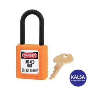 Master Lock 406ORJ Keyed Different Safety Padlock Zenex Thermoplastic LOTO