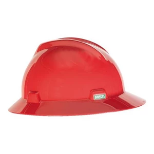 MSA Staz On V-Gard Hats Red Head Protection