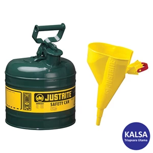 Galvanized Steel Type I Yellow Safety Can Justrite 7120200 2 Gallon