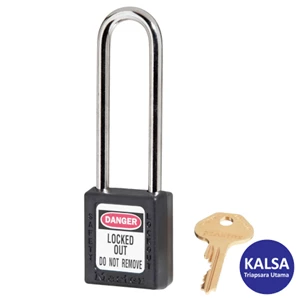 Gembok Master Lock 410LTBLK Keyed Different Safety Padlock Zenex Thermoplastic