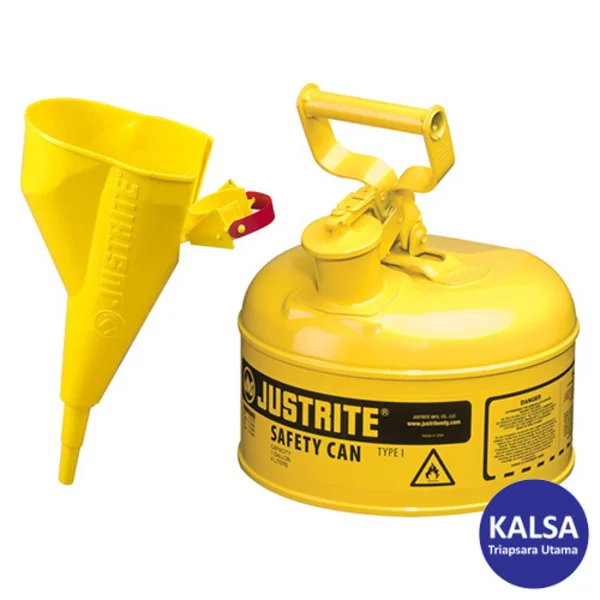 Safety Container 7110210 Justrite Type I Yellow Larger Capacity Trigger ...