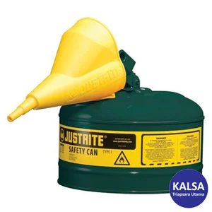 Safety Container 7125410 Justrite Type I Green Larger Capacity Trigger