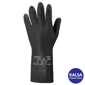 AlphaTec 87-950 Extra Heavy Duty Natural Rubber Chemical Resistance Glove