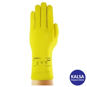 AlphaTec 87-376 Extra Lightweight Natural Rubber Chemical Resistance Glove