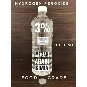 Bahan Kimia Pertanian Lainnya H2O2 3% Hydrogen Peroxide Food Grade  1000 ML