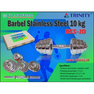 Barbel Stainless Steel Trinity Bss-10 Beban 10 Kg