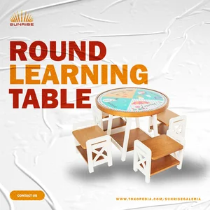 Round Learning Table Set (Meja Anak / Meja Belajar)