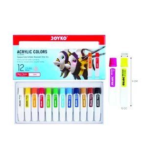 CAT ACRYLIC WARNA JOYKO AC-12ML 12C KEMASAN (1 LUSIN = 12 SET)