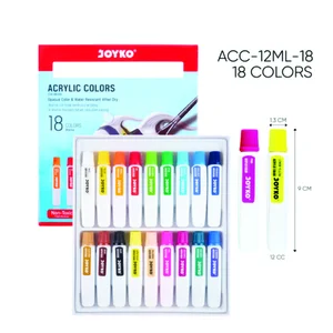 CAT ACRYLIC WARNA JOYKO AC-12ML 18C KEMASAN (1 PACK = 6 SET)