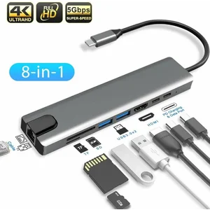 HDMI Converter Type-C 8 In 1 Adaptor