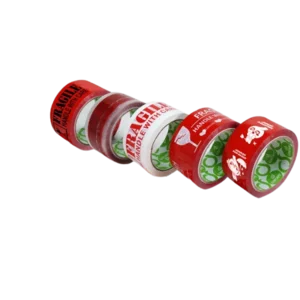 LAKBAN CORTAPE FRAGILE CLEAR MERAH 2 INCH