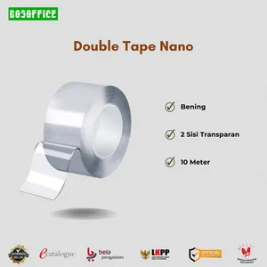 Double Tape Nano Bening 2 Sisi Transparant 10 Meter