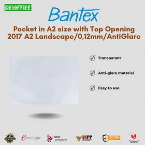 Pocket Bantex in A2 size with Top Opening 2017 A2 Landscape/0.12mm/AntiGlare