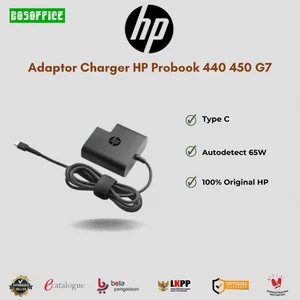 Adaptor Charger Laptop HP Probook 440 450 G7 Type C Autodetect 65W