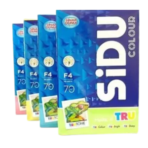Kertas HVS F4 Sidu Colour 70 Gram (1 Dus Isi 5 Rim)