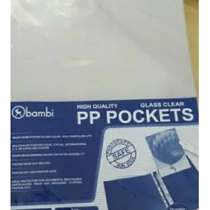 Bambi Kantong Binder Plastik F4/ Pocket Sleeve Isi 10 Lembar