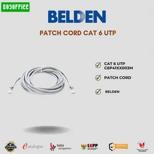 KABEL FIBER OPTIK BELDEN PATCH CORD CAT 6 UTP C6P41XX003M