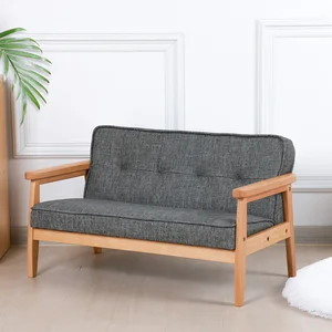 Sofa Anak Empuk Busa Padat 2 Seat Bahan PU Leather