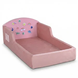 Tempat tidur Ranjang Anak ukuran S Bludru Cover dengan Stiker Lucu