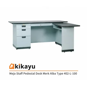 Meja Staff Pedestal Desk Merk Alba Type 402-L-100