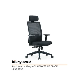 Kursi Kantor Kikayu CH318B CST UP BLACK HEADREST 